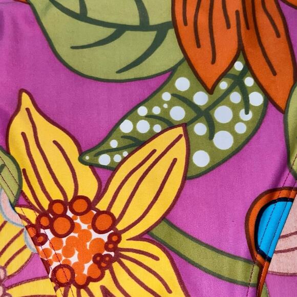 AUTH VTG Christian Dior Retro Floral Print Colorful Bikini Swimsuit Set - Picture 16 of 16